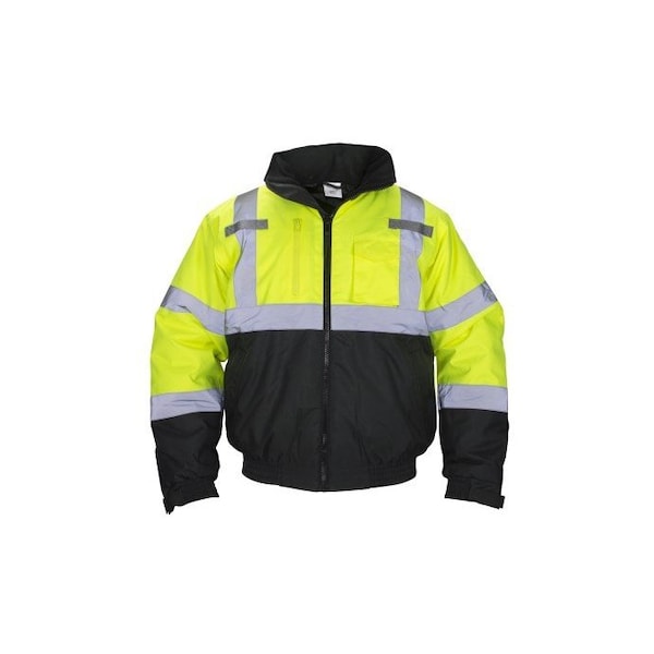 BOMBER JKT HOOD CLS 3 HI VIZ YELLOW-M